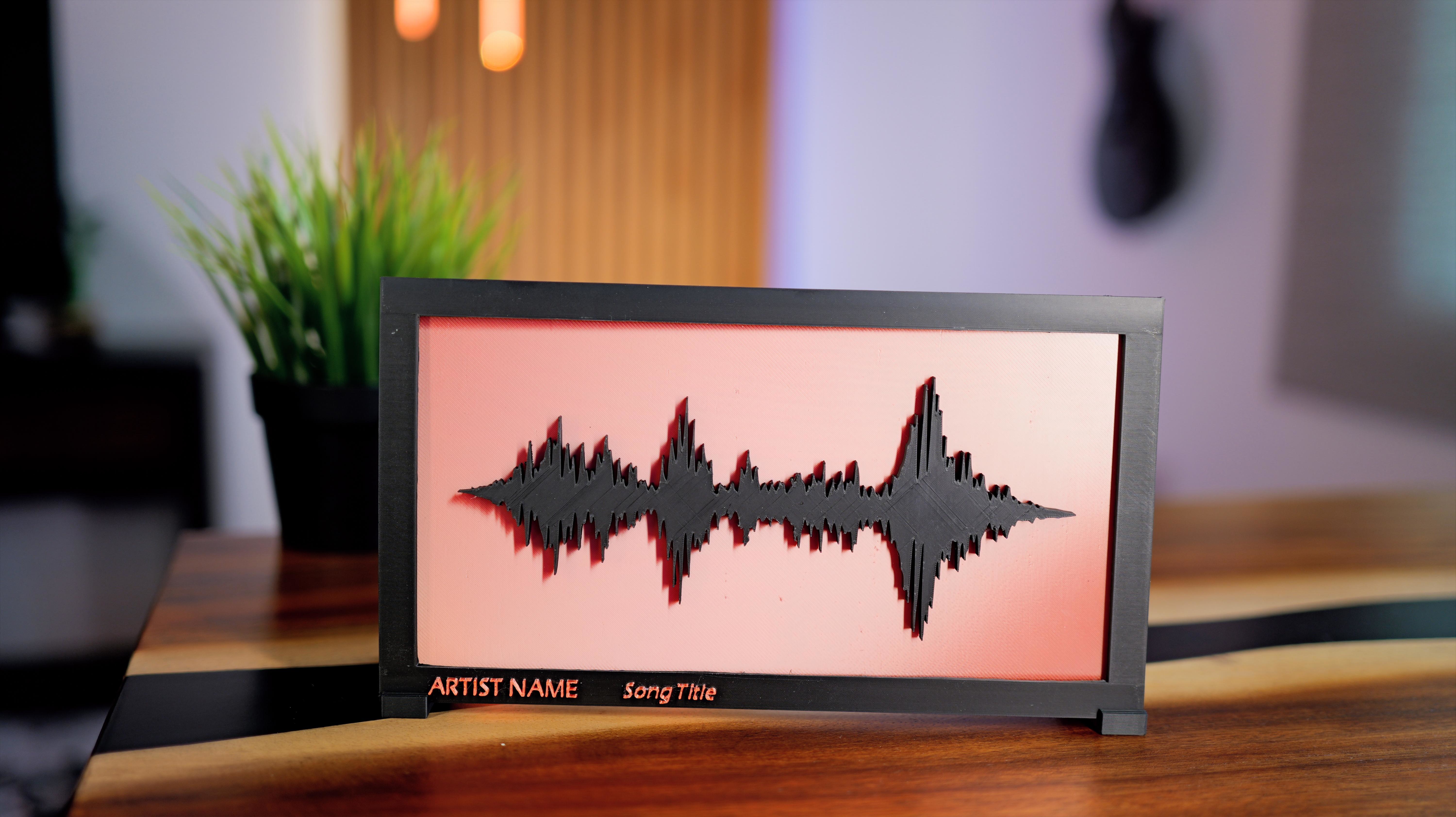 Soundwave Art Plaque 3D