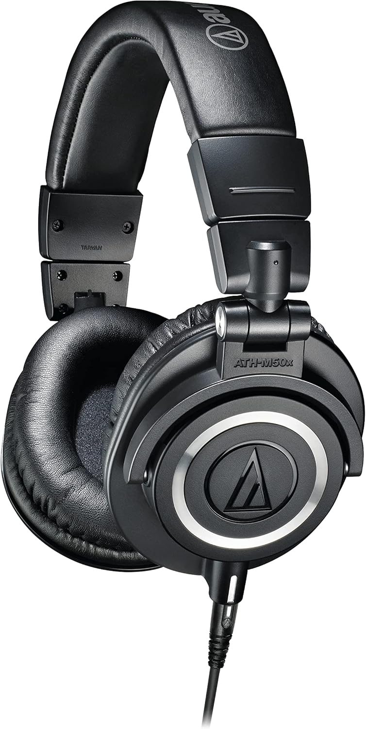Audio-Technica-ATH-M50x-Professional-Studio-Monitor-Headphones-Black